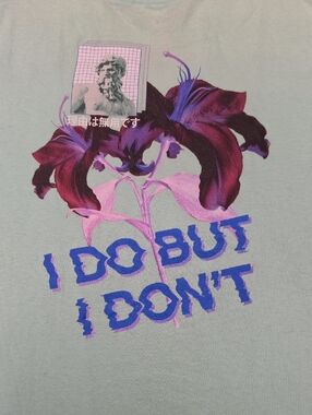 Graphic Floral Tee "I Do But I Don't" - Lilac/Purple Print Empyre Tee M•unisex